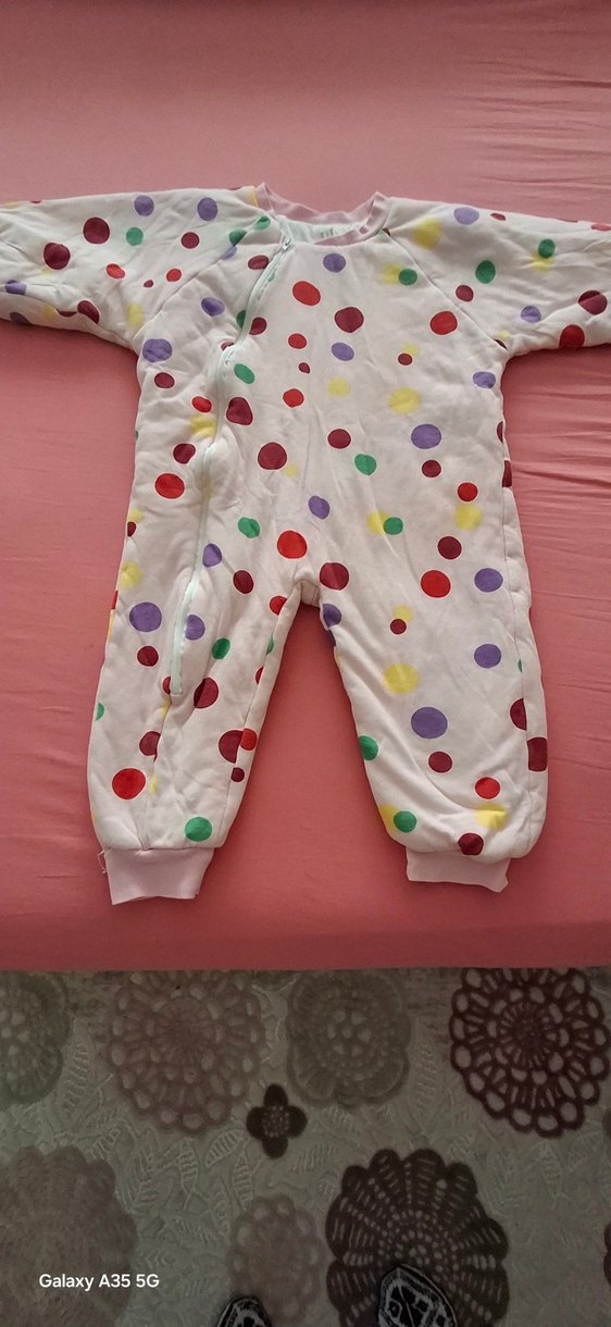 Renkli Puantiyeli Bebek Uyku Tulumu - Görsel 2