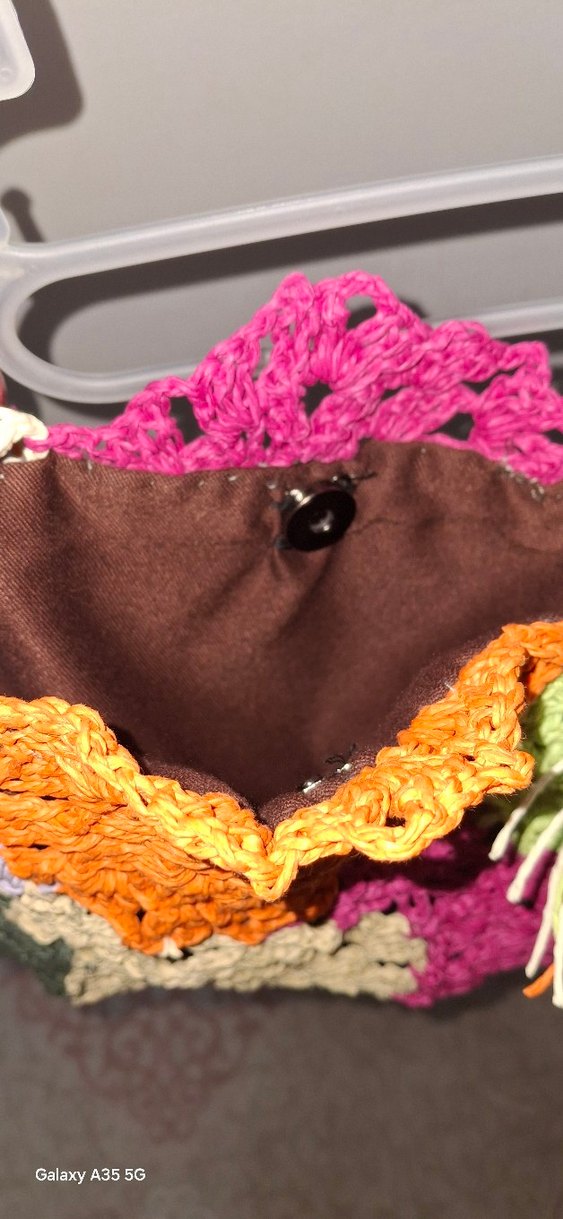 Renkli Örgü Bohem Kadın Çanta - Görsel 2