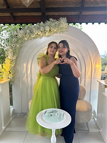 The Elsa Yağ Yeşili Söz/ Nişan Elbisesi - Görsel 5