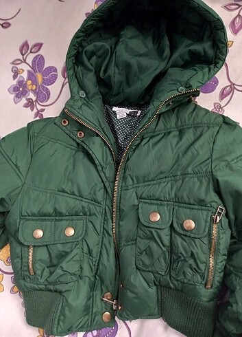 s Beden yeşil Renk Zara crop mont