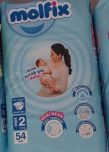 2 beden molfix bebek bezi