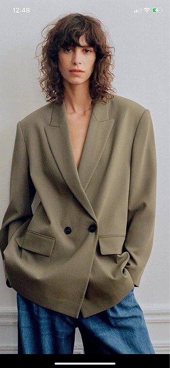 Zara Zara Kruvaze Blazer Ceket