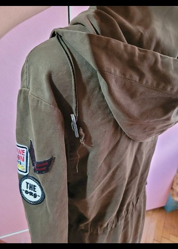 Zara Basic Z1975 Denim Vintage Parka - Görsel 4