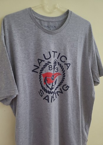 Nautica Gri Baskılı Erkek Tişört - Görsel 2