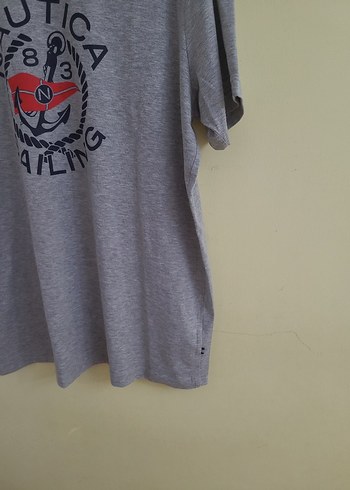 Nautica Gri Baskılı Erkek Tişört - Görsel 5