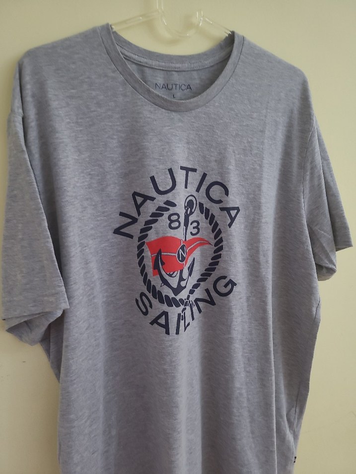 Nautica Gri Baskılı Erkek Tişört - Görsel 2