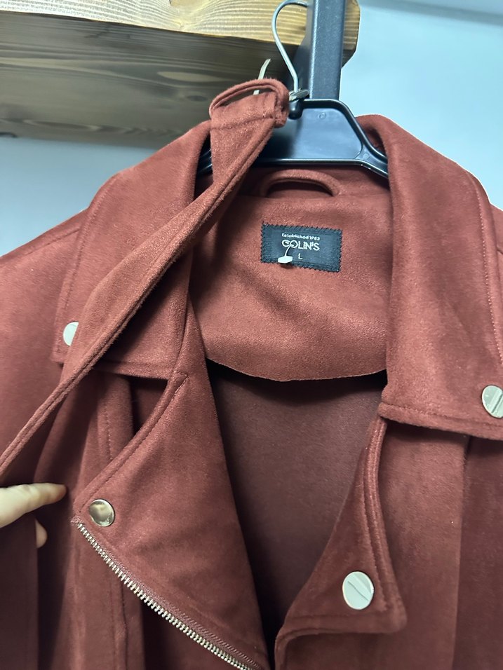 Colins Kahverengi Kadın Süet Kemerli Deri Ceket - Görsel 3