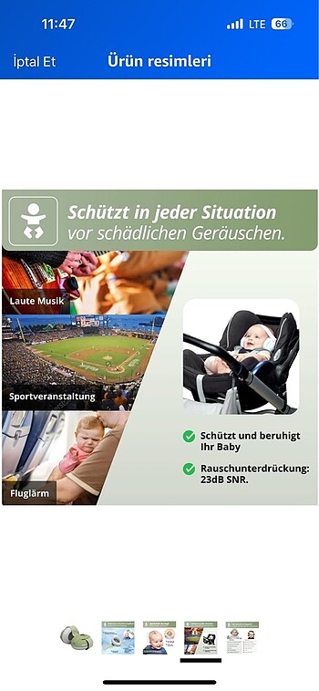 Bebek uçak gürültü kulaklığı - Görsel 5