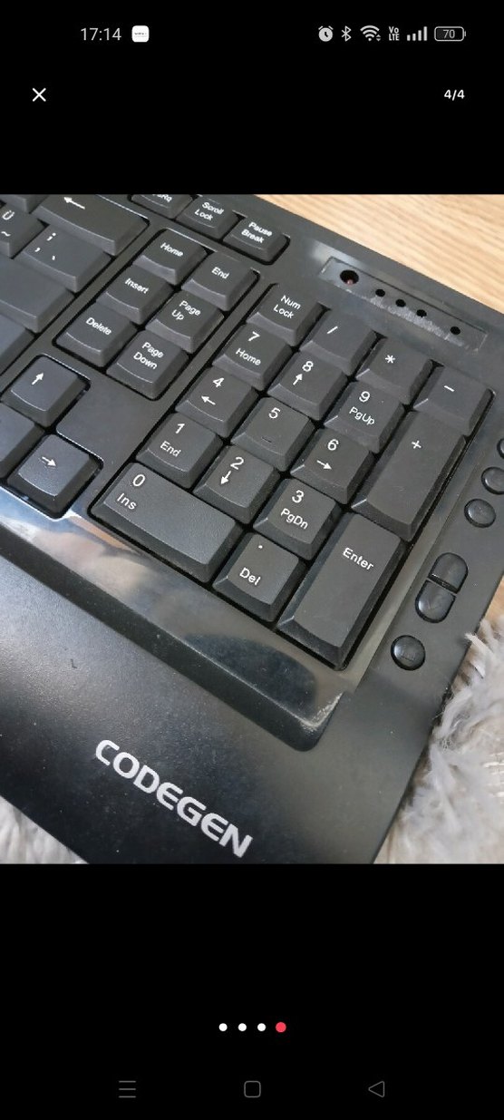 Siyah Ergonomik Bilek Destekli Klavye - Görsel 2