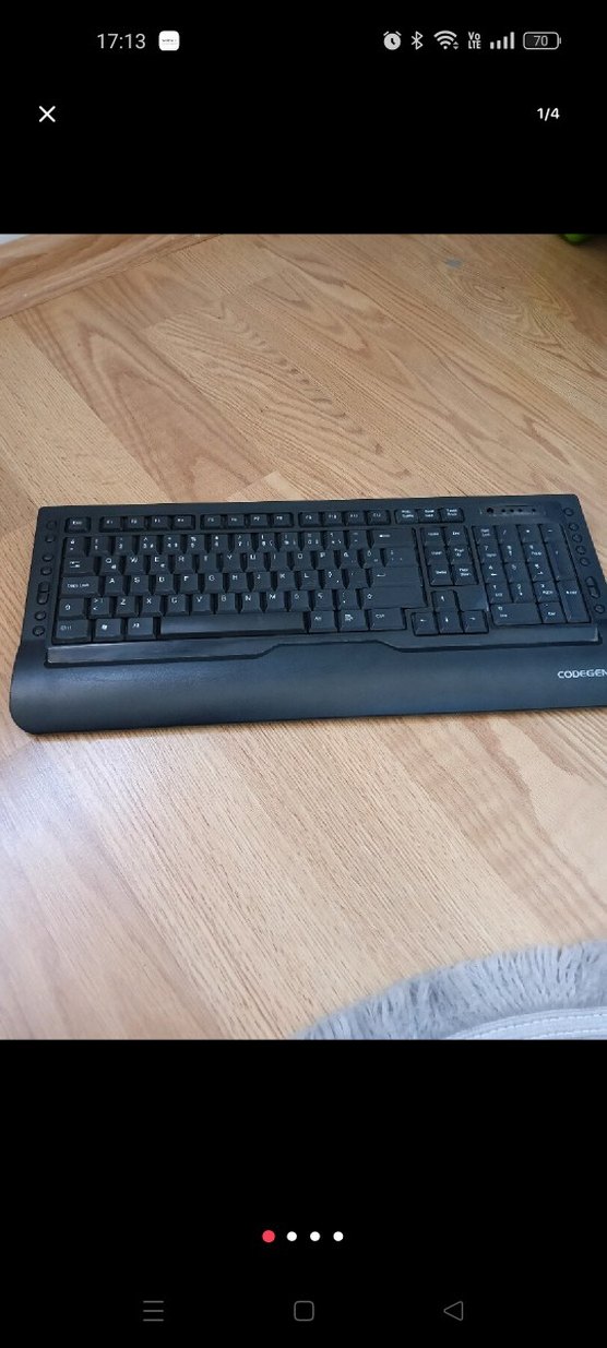 Siyah Ergonomik Bilek Destekli Klavye - Görsel 4