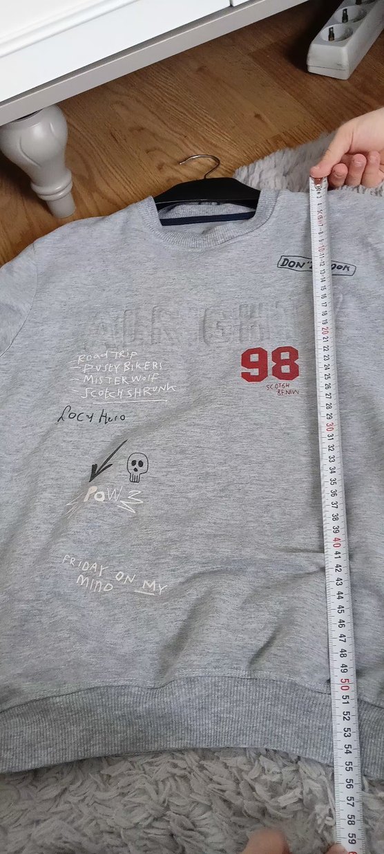 Gri Erkek Çocuk Sweatshirt, Bisiklet Yaka, Uzun Kollu - Görsel 2