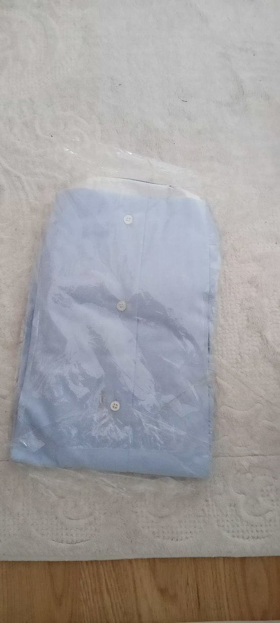 Acık mavi Erkek uzun Kollu Gömlek - Görsel 2