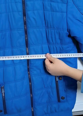 Erkek Çocuk Mavi Fermuarlı Mont - Görsel 5