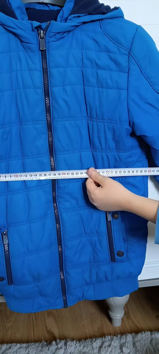 Erkek Çocuk Mavi Fermuarlı Mont - Görsel 5