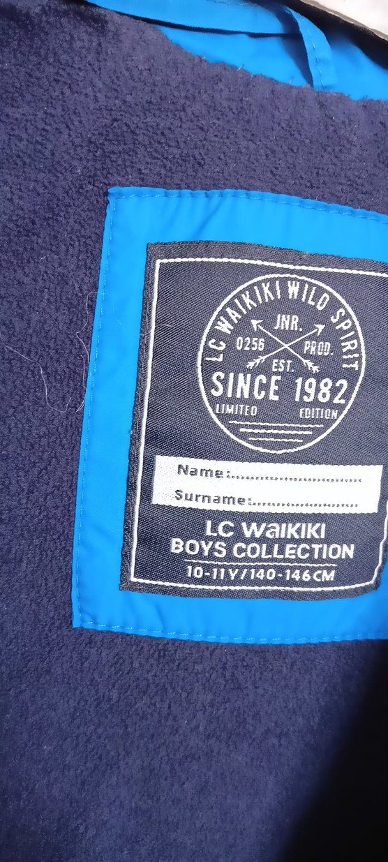 Erkek Çocuk Mavi Fermuarlı Mont - Görsel 2