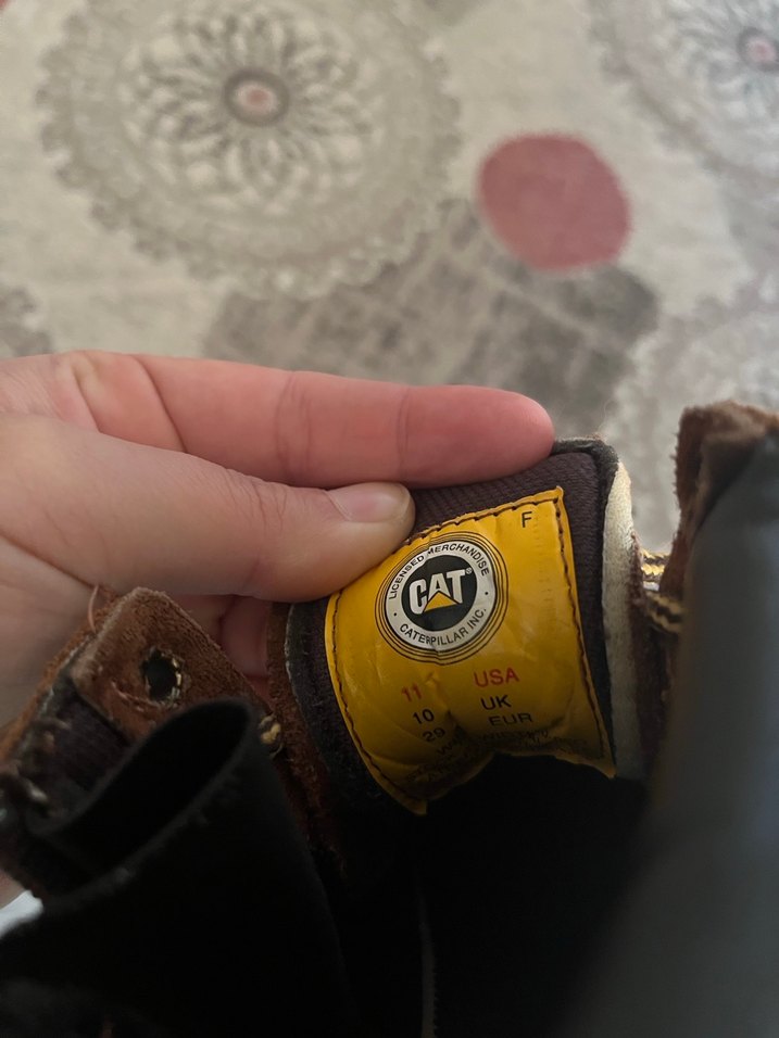 Caterpillar Kahverengi Deri çocuk Bot - Görsel 3