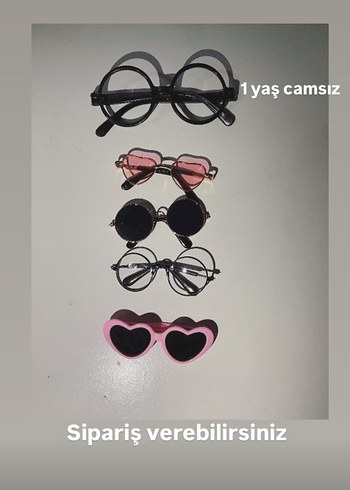 Pembe Parlak Kalp Şekilli Kadın Gözlüğü