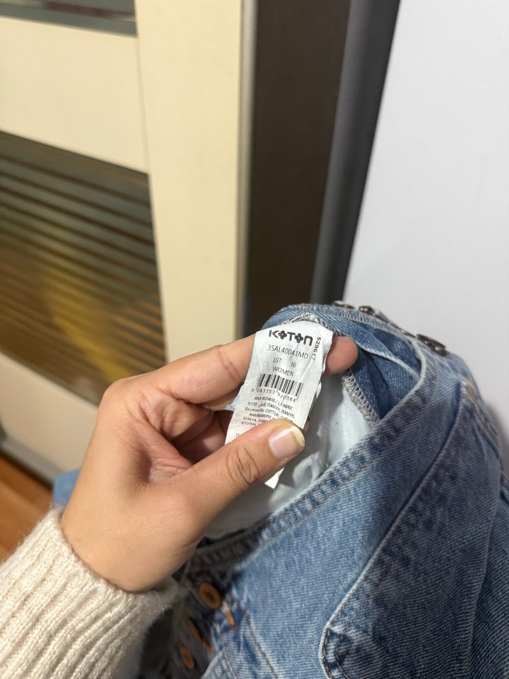 Kadın Mavi Denim Askılı  Salopet - Görsel 3