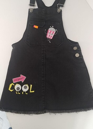 Kız çocuk kot elbise  5_6 yaş  - Görsel 2