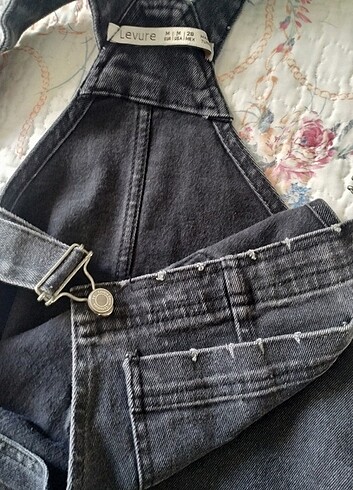 Kısa kot jile elbise  - Görsel 2