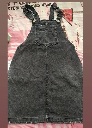 Kısa kot jile elbise  - Görsel 3