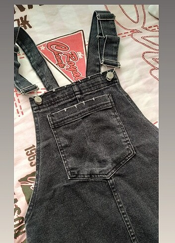 Kısa kot jile elbise  - Görsel 4