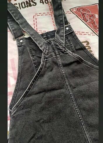 Kısa kot jile elbise  - Görsel 5