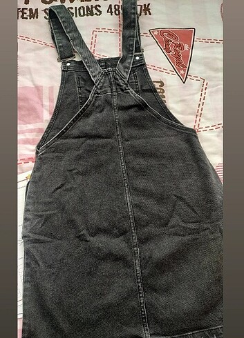 Kısa kot jile elbise  - Görsel 6