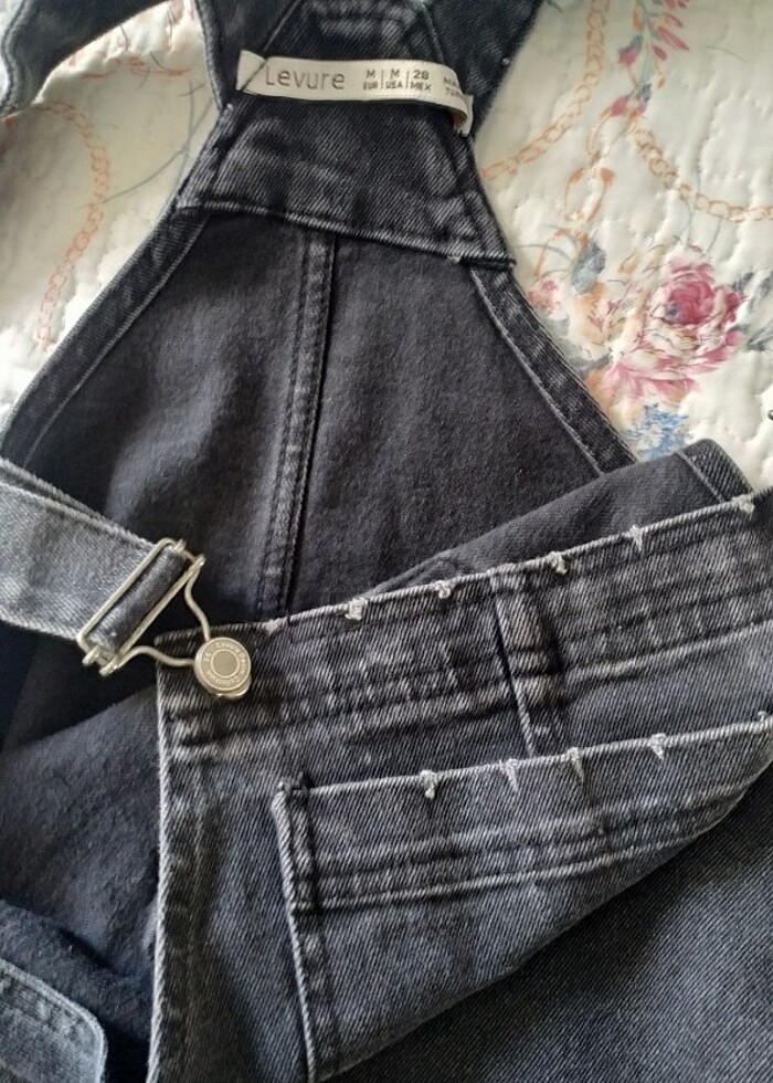 Kısa kot jile elbise  - Görsel 2