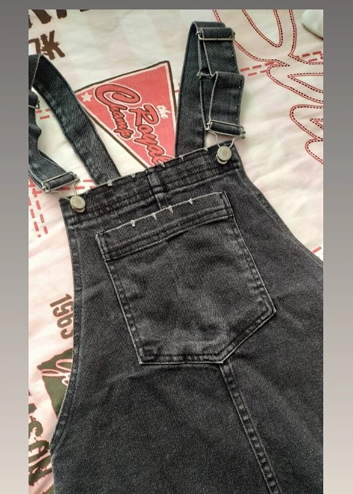 Kısa kot jile elbise  - Görsel 4