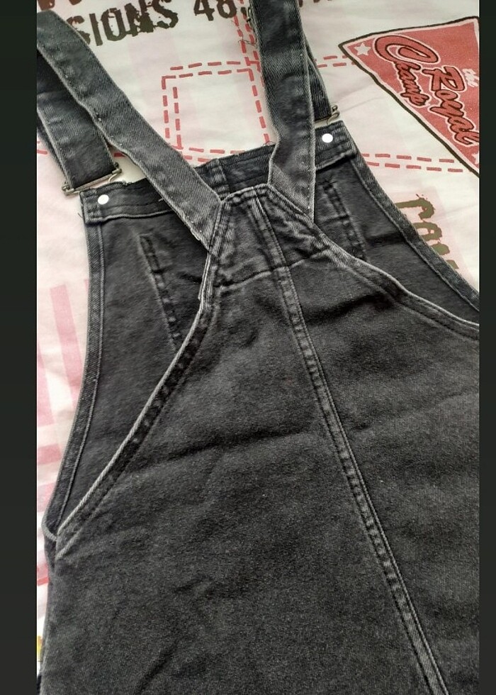 Kısa kot jile elbise  - Görsel 5