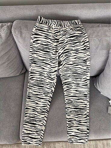s Beden Zebra Desen Kot Pantolon