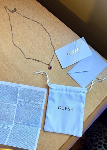 GUESS Renkli Taşlı Gümüş Kolye - Görsel 2