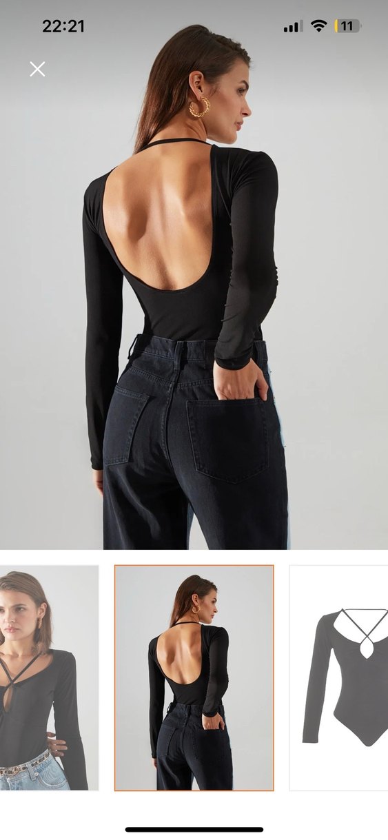 V Yaka Siyah Body - Görsel 3