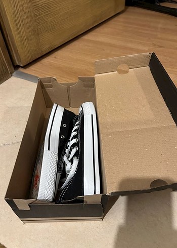 Siyah Converse Kadın Spor Ayakkabı - Görsel 4