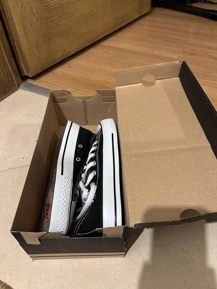 Siyah Converse Kadın Spor Ayakkabı - Görsel 4