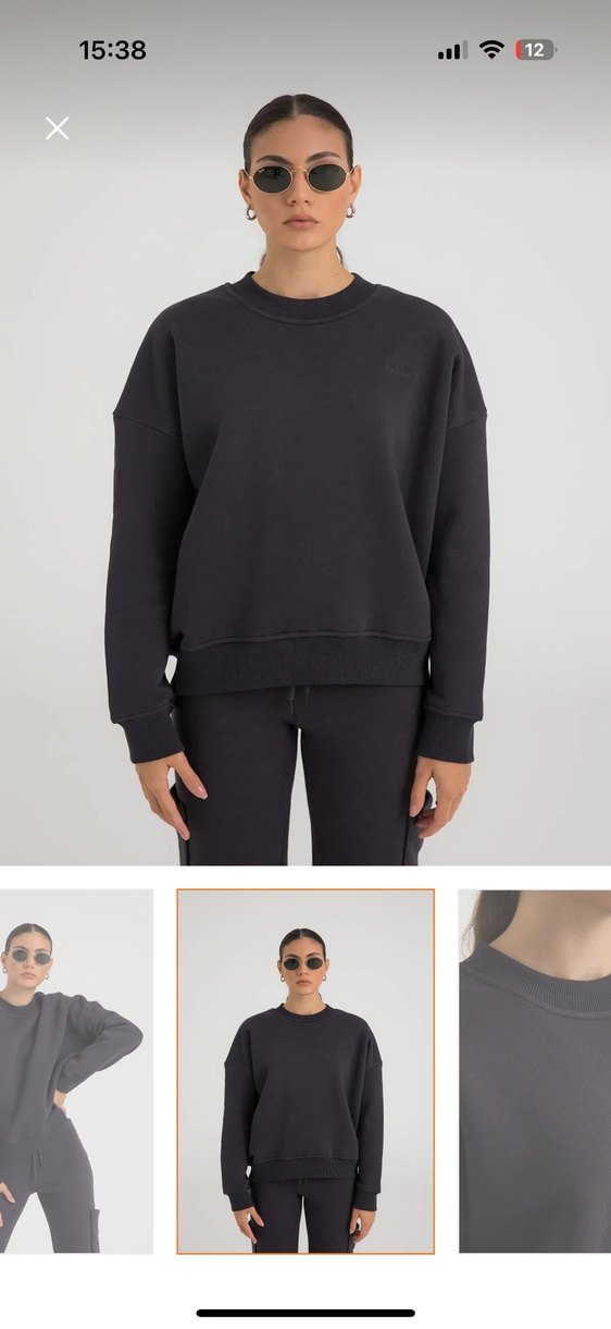 Sheismono Gri Oversize Sweatshirt - Görsel 3