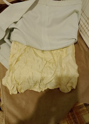 Düğmeli Beyaz Midi Kadın Etek - Görsel 4