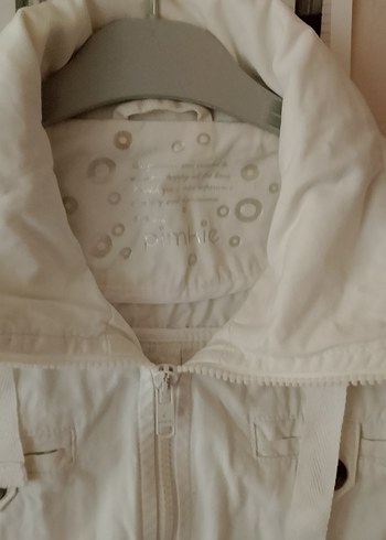 Düğmeli Beyaz Kadın Ceket - Görsel 5