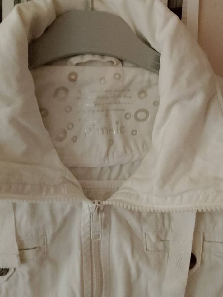 Düğmeli Beyaz Kadın Ceket - Görsel 5