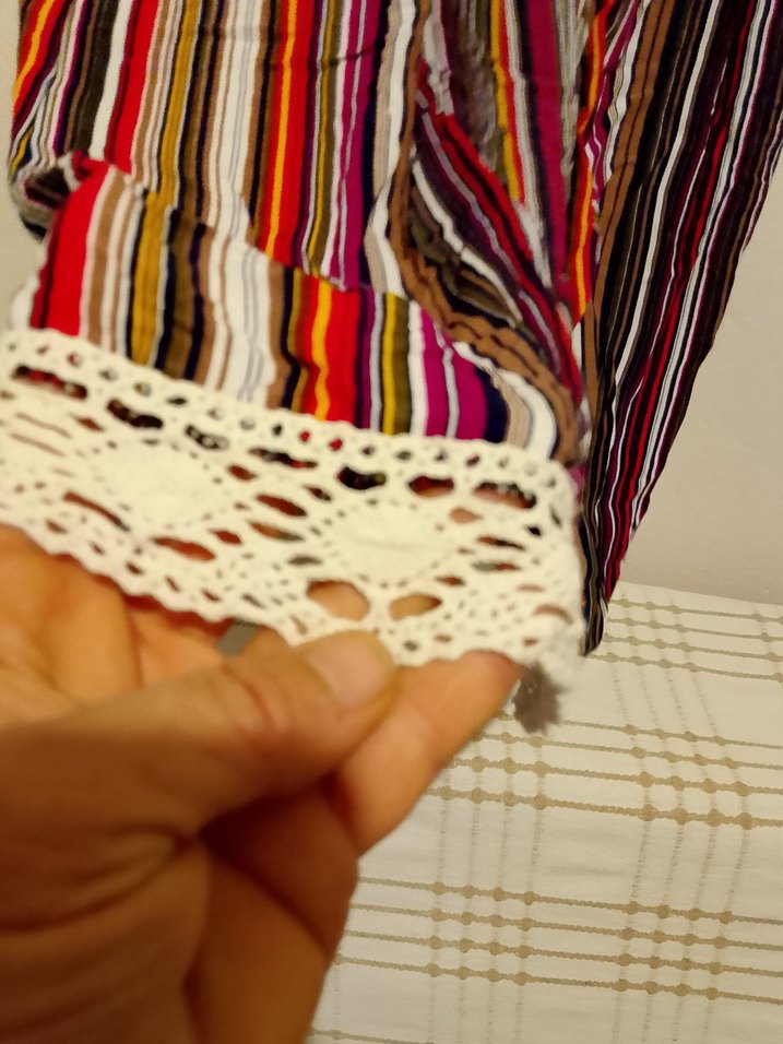 Renkli Çizgili Straplez Mini Bohem Elbise - Görsel 3