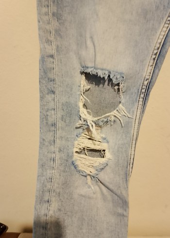 Kadın Gri Bol Kesim Midi Kot Pantolon - Görsel 3