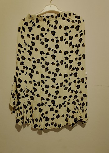 Leopar Desenli Uzun Volanlı Etek - Görsel 3