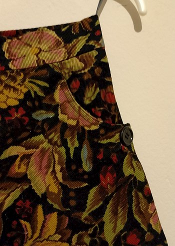 Çiçek Desenli Düğmeli Midi Hamile Eteği - Görsel 2