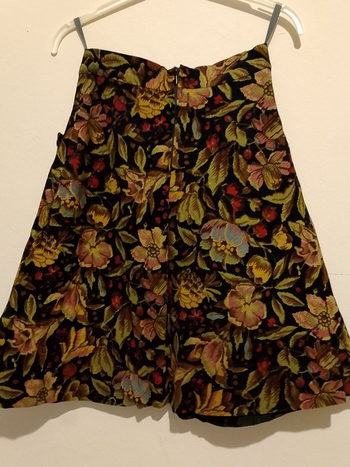 Çiçek Desenli Düğmeli Midi Hamile Eteği - Görsel 3