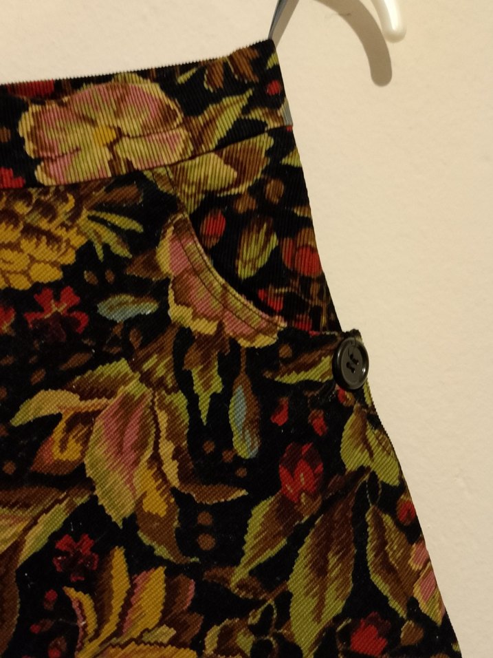 Çiçek Desenli Düğmeli Midi Hamile Eteği - Görsel 2