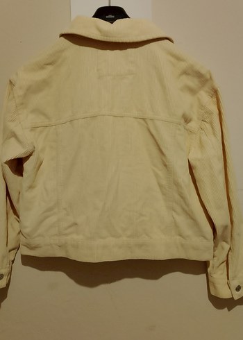 Bej Düğmeli Kadın Keten Ceket - Görsel 2