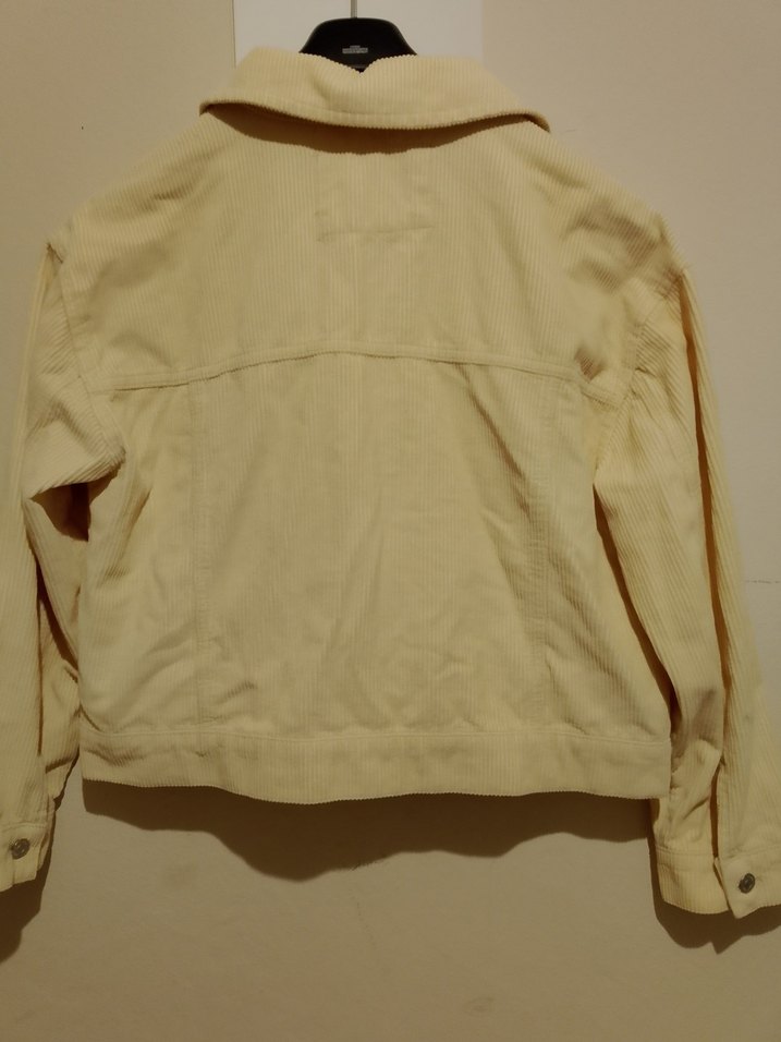 Bej Düğmeli Kadın Keten Ceket - Görsel 2