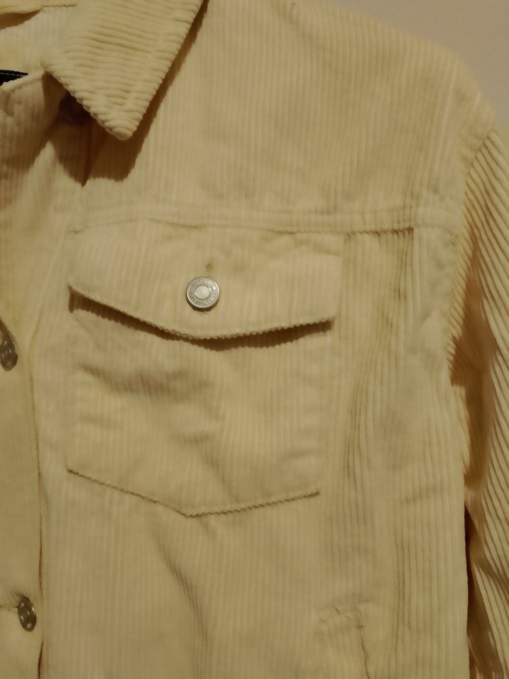 Bej Düğmeli Kadın Keten Ceket - Görsel 5