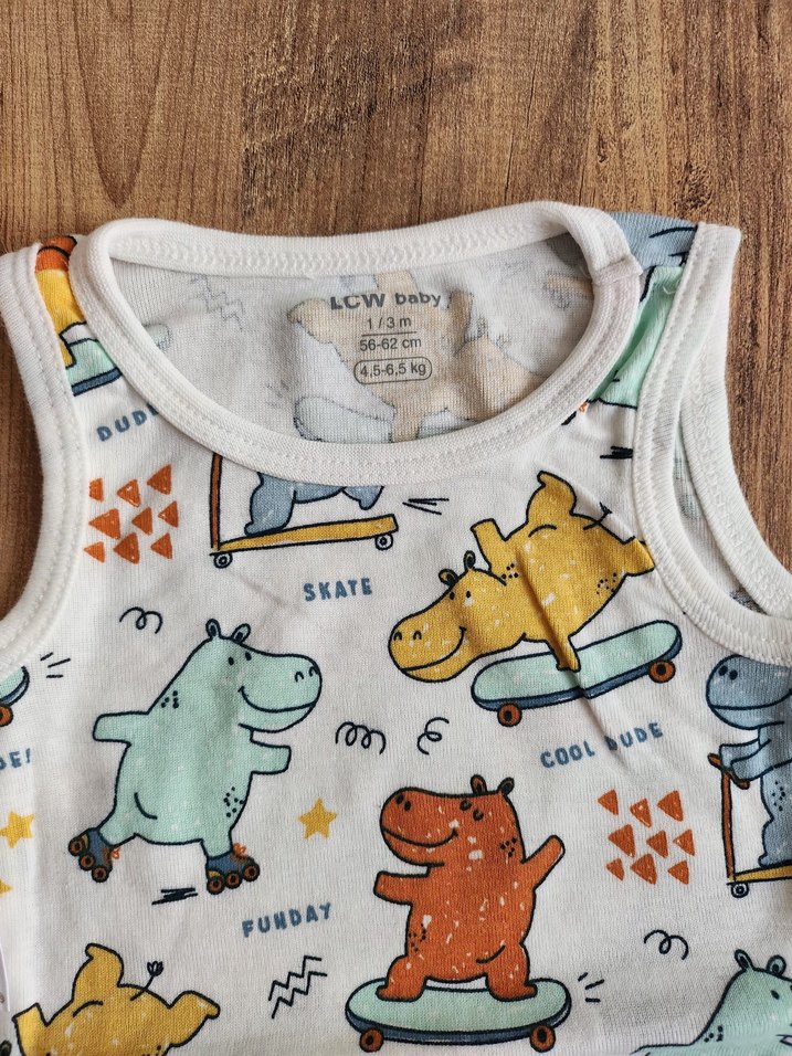 Renkli Desenli Çocuk Body ve Pantolon Seti - Görsel 2